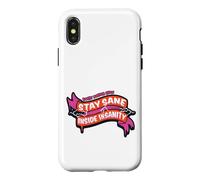 Carcasa para iPhone X/XS Rocky Horror Show Stay Sane Inside Insanity Columbia Cita
