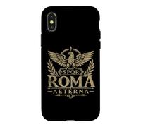 Carcasa para iPhone X/XS Roma Aeterna Roma El Eterno águila Romana Envejecida impresión Dorada
