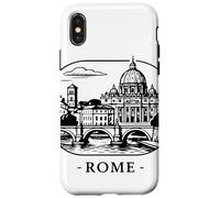 Carcasa para iPhone X/XS Roma, la Ciudad eterna. Silueta Decorativa.