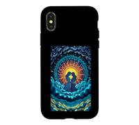 Carcasa para iPhone X/XS Romántico Pareja Sol Luna Amor Celestial Unión Estrel