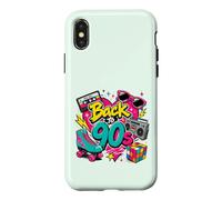 Carcasa para iPhone X/XS Rompecabezas Retro de los 90 Nostalgia Boombox con Forma de Cubo de los Noventa