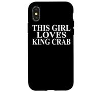 Carcasa para iPhone X/XS Ropa de Cangrejo Rey | Lindo diseño Divertido para Amantes de los cangrejos