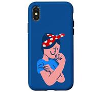 Carcasa para iPhone X/XS Rosie The Riveter Rockabilly Retro Icono ww2 día de la Mujer