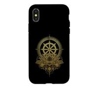 Carcasa para iPhone X/XS Rueda Dharma Lotus Budismo Símbolo Budista