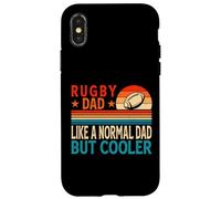 Carcasa para iPhone X/XS Rugby Dad Like A Normal Dad But Cooler - Funny Father's Day