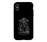 Carcasa para iPhone X/XS Runa de Tyr, Dios nórdico, Guerreros Vikingos y Lobos