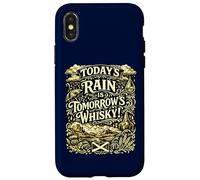 Carcasa para iPhone X/XS Sabiduría Escocesa sobre la Lluvia y el Whisky