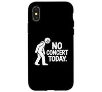 Carcasa para iPhone X/XS Sad Stick Figure No Concert Today Amantes de los conciertos Musicales