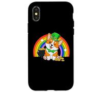Carcasa para iPhone X/XS Saint Patrick's Day St. Paddy's Irish Luck Corgi Dog Lover