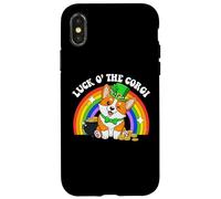 Carcasa para iPhone X/XS Saint Patrick's Day St. Paddy's Irish Luck O Corgi Dog Lover