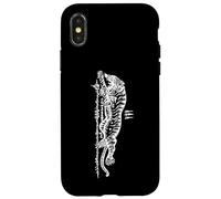 Carcasa para iPhone X/XS Sak Yant Suea Krajone Tigre Saltando Tatuaje Tailandia BKK