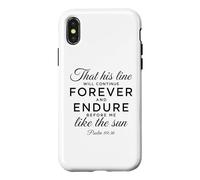 Carcasa para iPhone X/XS Salmo 89:36 Biblia bíblica bíblica para Siempre y para soportar a los descendientes