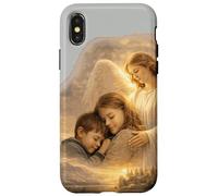 Carcasa para iPhone X/XS Salmo 91:4-6 Cita de la Biblia Espiritual de protección del ángel