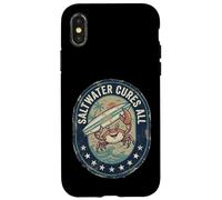 Carcasa para iPhone X/XS Saltwater Cures All Surfing Crab Beach Ocean