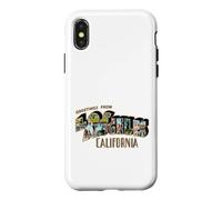 Carcasa para iPhone X/XS Saludos Vintage Desde Los Ángeles California
