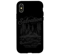 Carcasa para iPhone X/XS Salvación Agua Viva Fe Cristiana Jesús Adoración Esperanza