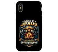 Carcasa para iPhone X/XS Salvado por Jesús y un Asombroso Cirujano cardíaco sobreviviente Cristo