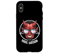 Carcasa para iPhone X/XS Salve, Satanás. Divertido. Orgullo Transgénero Satánico.