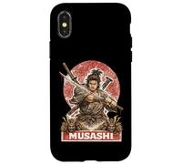 Carcasa para iPhone X/XS Samurai Warrior Musashi, Luchador de Espadas japonés
