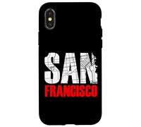 Carcasa para iPhone X/XS San Francisco California Graphic Map T-Shirt, San Francisco