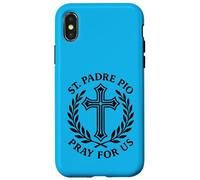 Carcasa para iPhone X/XS San Padre Pío Reza por Nosotros Católica Santa Cruz Devoción
