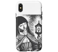 Carcasa para iPhone X/XS Santa Clara de Asís Católica Italiana Santas Mujeres
