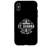 Carcasa para iPhone X/XS Santa Gianna ruega por Nosotros Patrona católica