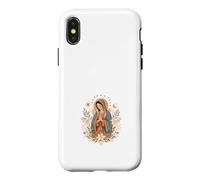 Carcasa para iPhone X/XS Santísima Virgen María Sagrada Flores de Oración