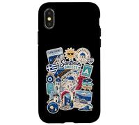 Carcasa para iPhone X/XS Santorini Grecia Isla Griega Viaje Isla Griega Recuerdo