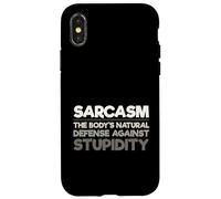 Carcasa para iPhone X/XS Sarcasmo Divertido La Defensa Natural del Cuerpo contra la Estupidez