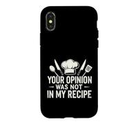 Carcasa para iPhone X/XS Sarcástico Tu Opinión No Fue Mi Receta Diciendo