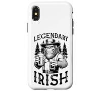 Carcasa para iPhone X/XS Sasquatch de Cerveza Irlandesa legendaria Bigfoot del Día de San Patricio