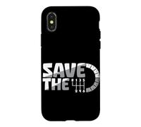Carcasa para iPhone X/XS Save The Stick Transmisión Manual Tres Pedales Car Guy