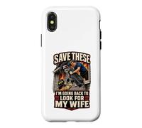 Carcasa para iPhone X/XS Save These I'm Going Back To Look For My Wife Golfer Humor