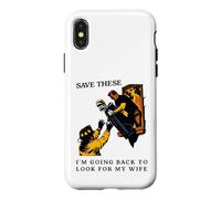Carcasa para iPhone X/XS Save These I'm Going Back To Look For My Wife Golfer Humor