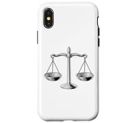 Carcasa para iPhone X/XS Scales of Justice Libra Star Sign Legal Gift Abogado Juez