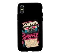 Carcasa para iPhone X/XS Schedule On Shuffle Humor Agenda