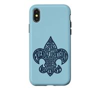 Carcasa para iPhone X/XS Scout Law Fleur De lis Typography Scouting