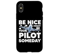 Carcasa para iPhone X/XS Sé Amable Podría ser tu piloto algún día Aviación de avión
