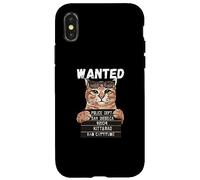 Carcasa para iPhone X/XS Se Busca a Kitty. Bad for Bad Cattitude, Amante de los Gatos San Valentín