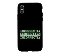 Carcasa para iPhone X/XS Se escribe incorrectamente Texto Divertido incorrectamente
