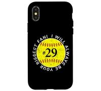 Carcasa para iPhone X/XS Sé Siempre tu Mayor fanática, jugadora Favorita, mamá de softbol #29