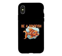 Carcasa para iPhone X/XS Sé un pez Dorado El Animal más Feliz de la Tierra
