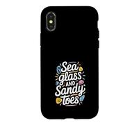 Carcasa para iPhone X/XS Sea Glass Hunters Recogiendo Tesoros del océano Beachcombing