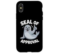 Carcasa para iPhone X/XS Seal of Approval Pun Funny Seal