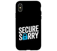 Carcasa para iPhone X/XS Secure Sorry Candado Violación de Datos Seguridad Cibernética Humor
