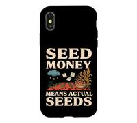 Carcasa para iPhone X/XS Seed Money Mean Real Seeds Jardinero Semillas Dinero Juego de Palabras