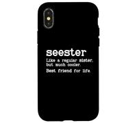 Carcasa para iPhone X/XS Seester Definition Funny Sister Big Sister Best Friend Sis