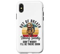 Carcasa para iPhone X/XS Senderismo Sin Aliento Sociedad para Hombres Mujeres Caminante Naturaleza Amor