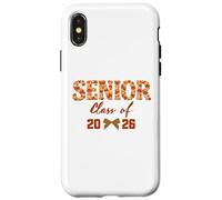 Carcasa para iPhone X/XS Senior 2026 Coquette Blue Floral Toile Graduation Aesthetic